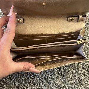 Micheal Kors gold clutch wallet/ purse